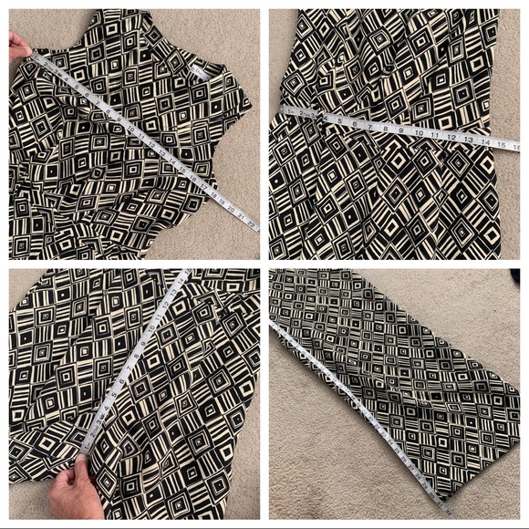 SOLD‼️ Christian Dior 100% Silk Geometric Palazzo Pant Sleeveless Jumpsuit - Picture 13 of 14